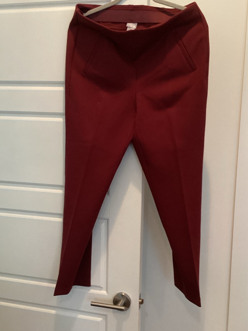 Chico's Burgundy Ponte Trousers